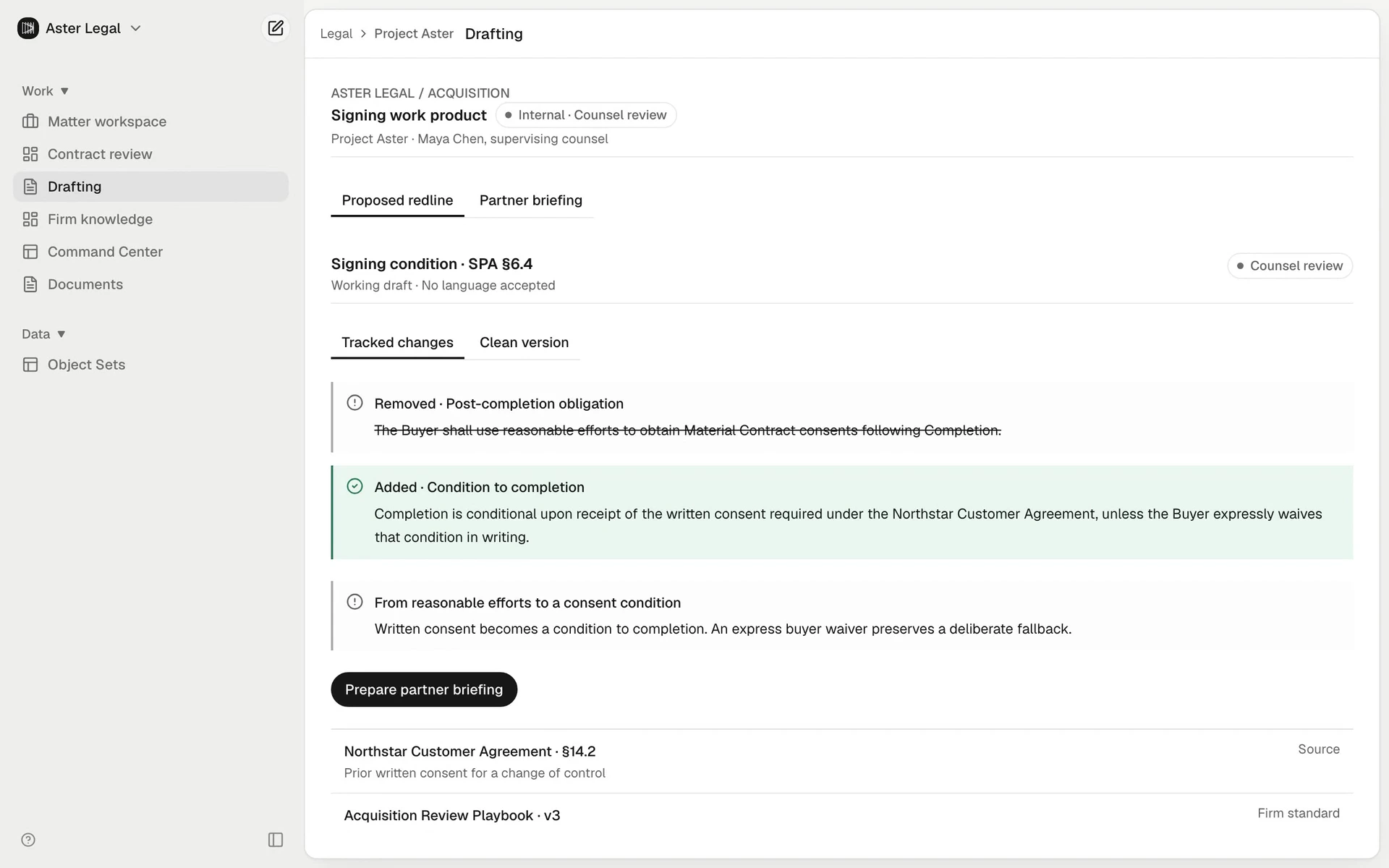 One clause changes the signing decision.. Native Pascal UI product preview.
